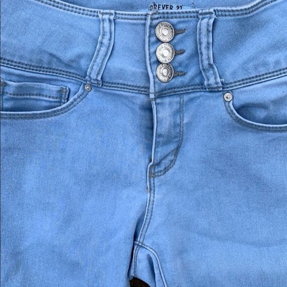 FOREVER 21 girl's push up jeans sz 25  light blue - Picture 2 of 5